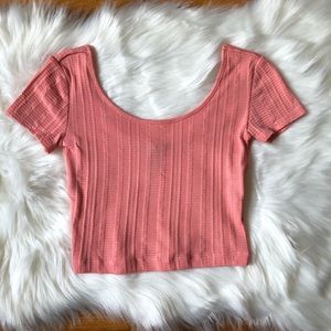 Forever 21 Short Sleeve Crop Top Size Small